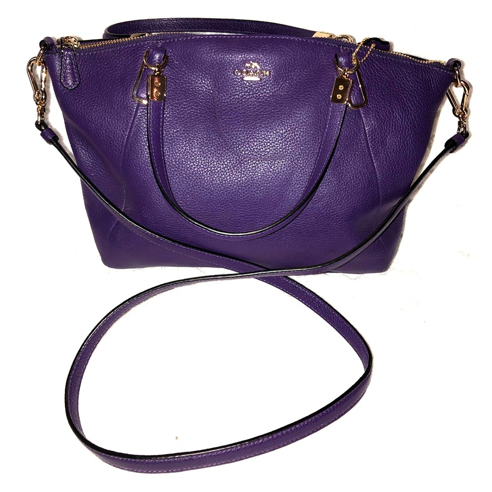 Coach purple crossbody satchel